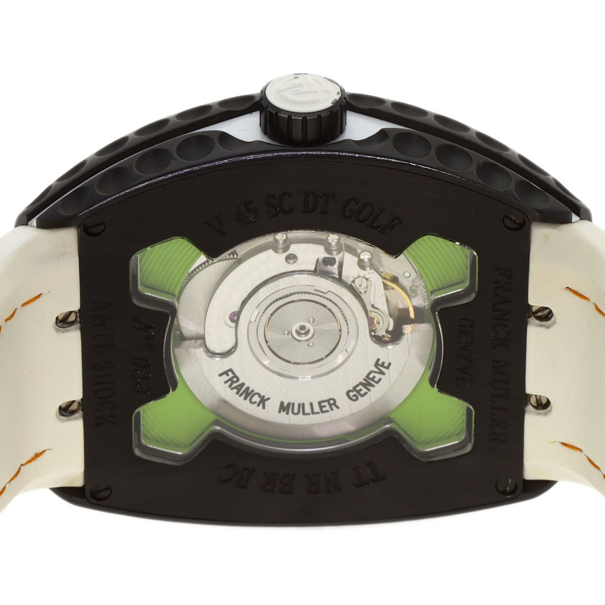 Montre Franck Muller V45SCDT Golf Vanguard Backswing, titane/caoutchouc, pour homme