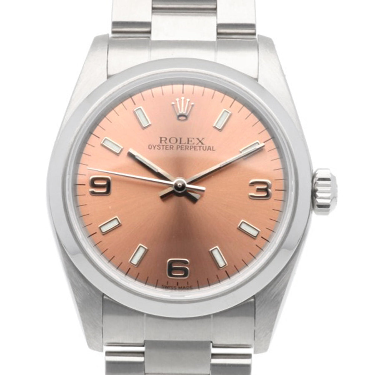 Rolex Oyster Perpetual 77080 Rosa Zifferblatt 31 mm Uhr