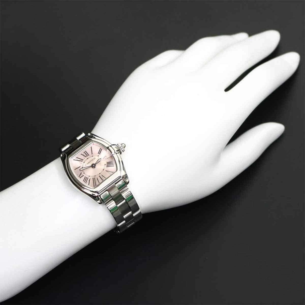 Cartier Roadster SM W62017V3 Pink Dial 33mm Watch