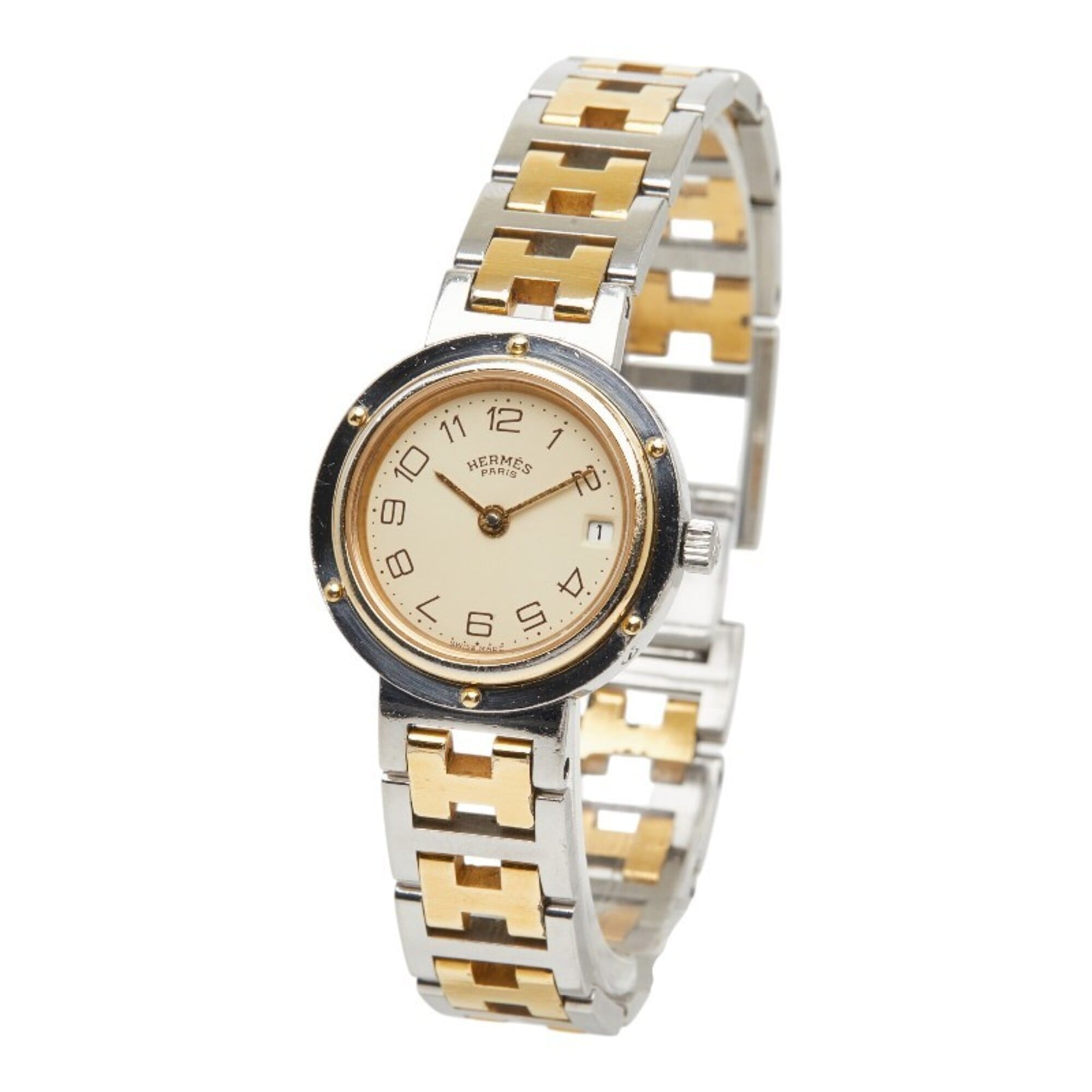 Hermes Clipper CL3.240 Beige Dial 24mm Watch