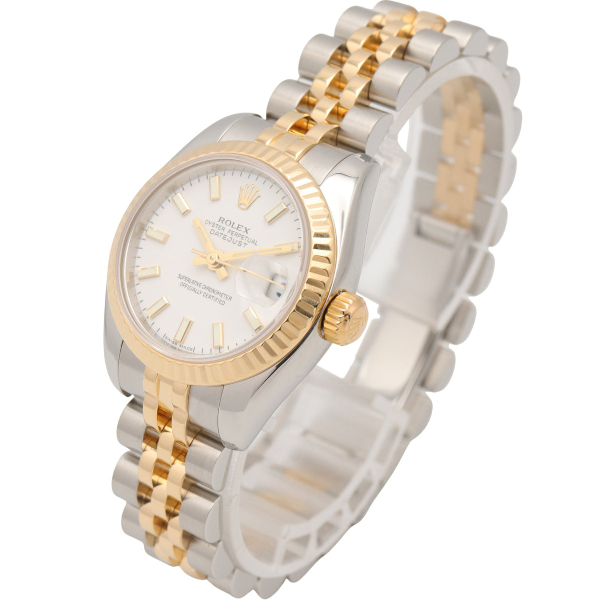 Rolex Datejust F-series 18K ( 179173 White Dial 26mm Watch