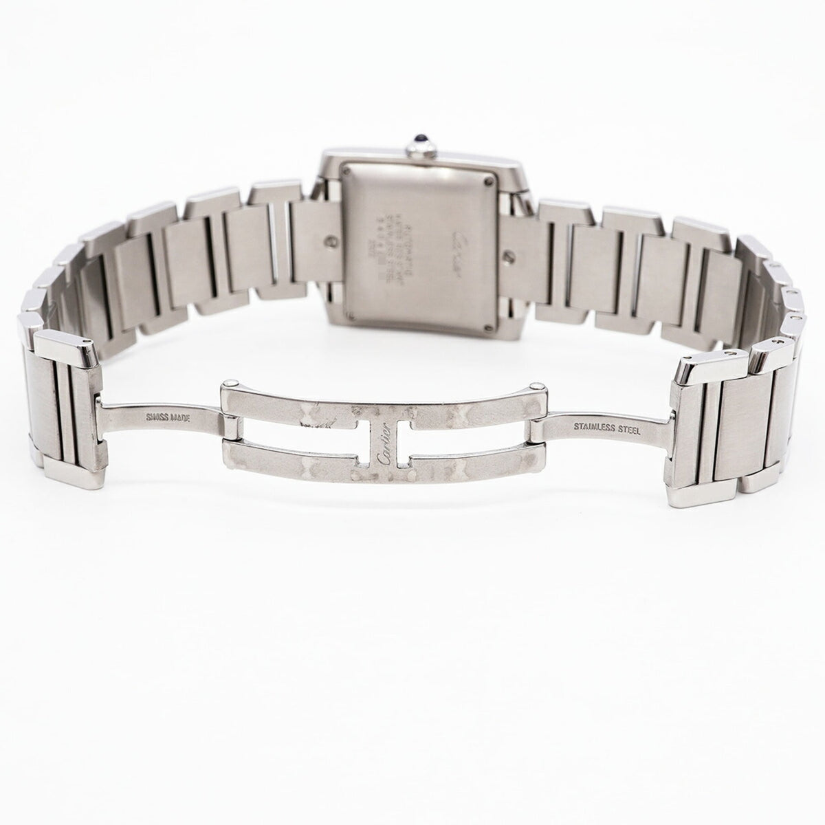 Cartier Tank Française LM W51002Q3 horloge met zilveren wijzerplaat, 28 mm