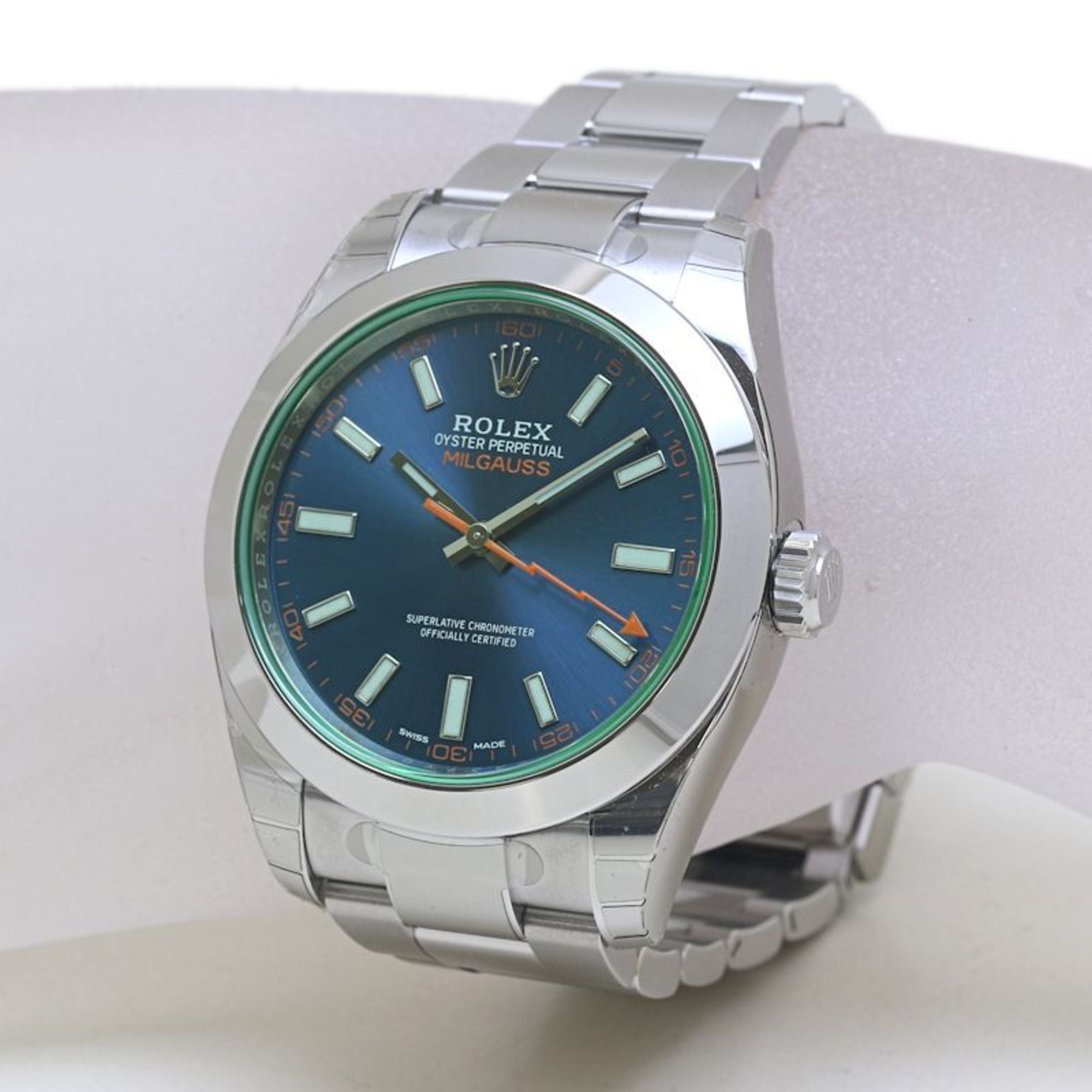 ROLEX Milgauss Z Blue, Random Number 116400GV, Men's Stainless Steel W
