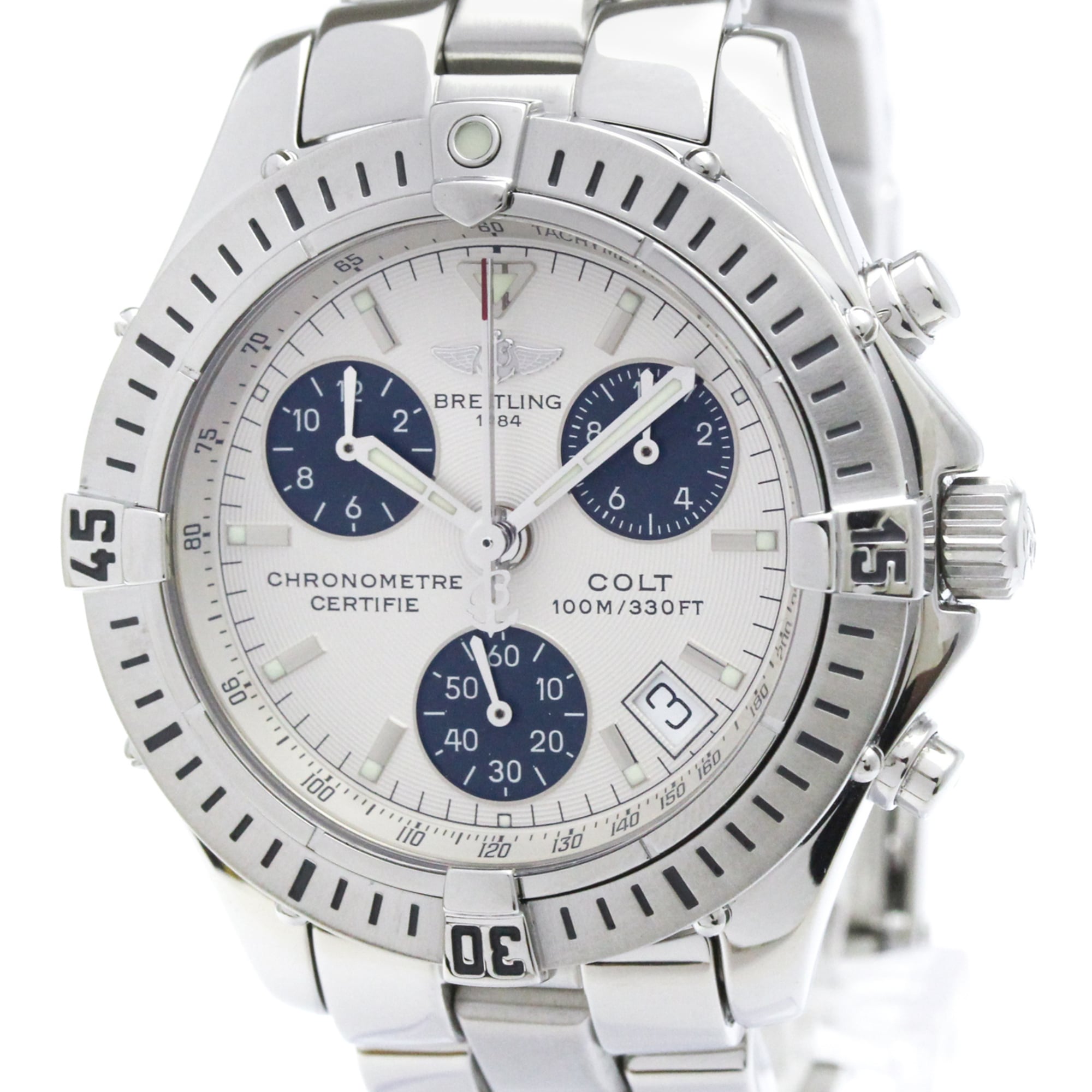 Breitling Colt A73350 Silver Dial 38mm Watch