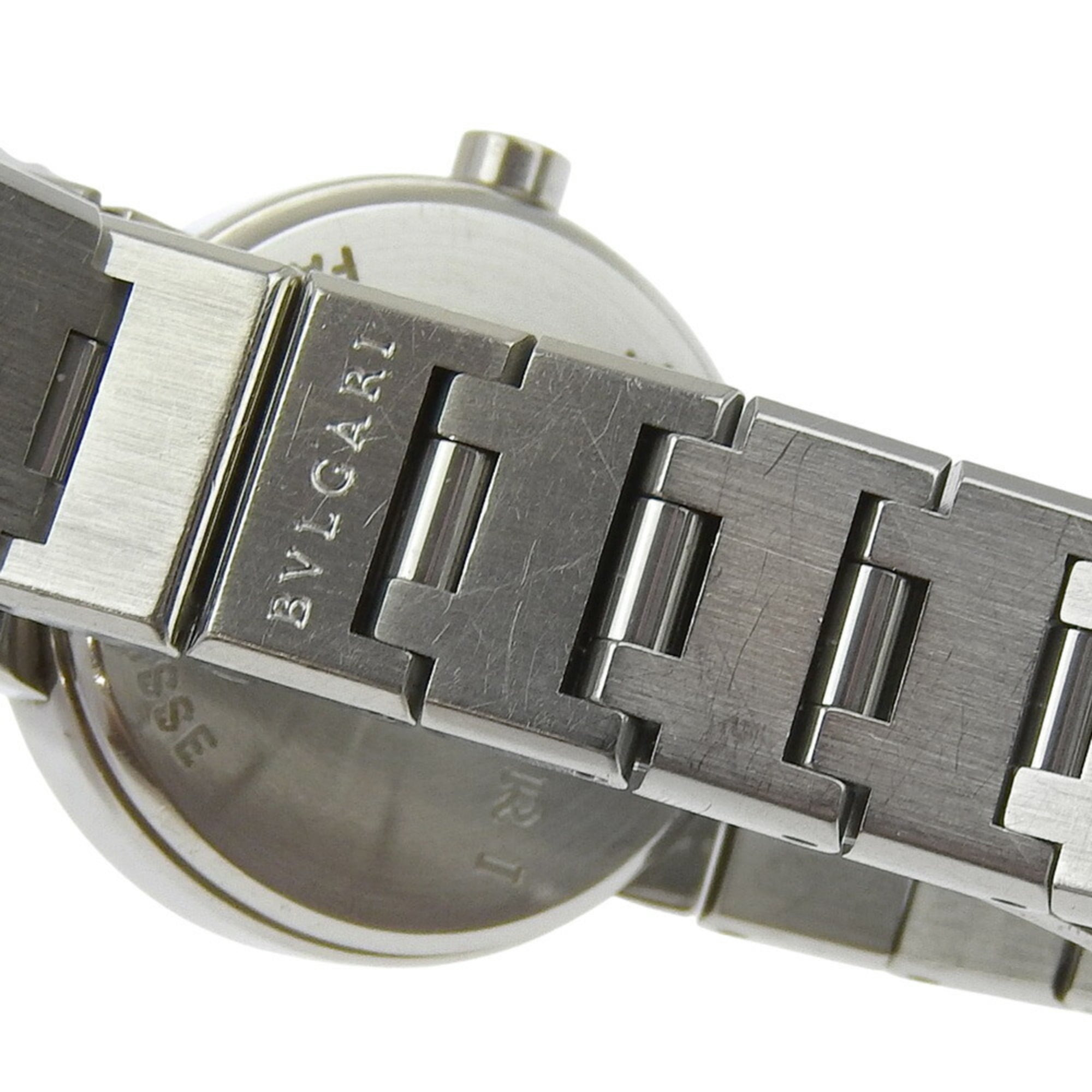 BVLGARI Bzero1-horloge, BZero1 BB23SS, roestvrij staal, quartz uurwerk, analoge wijzerplaat, zwarte wijzerplaat, dameshorloge