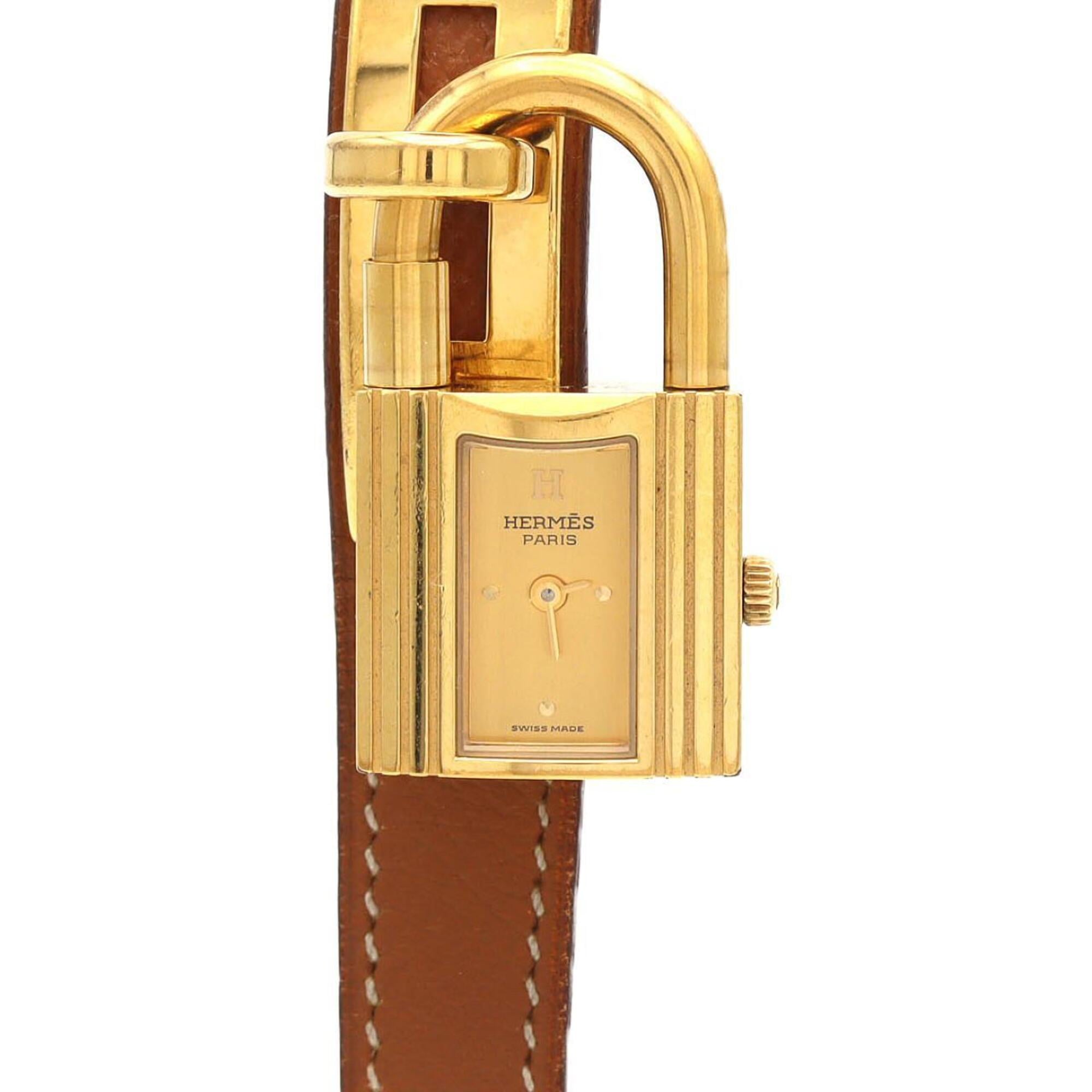 Montre Hermès Kelly à cadran doré, 20 mm