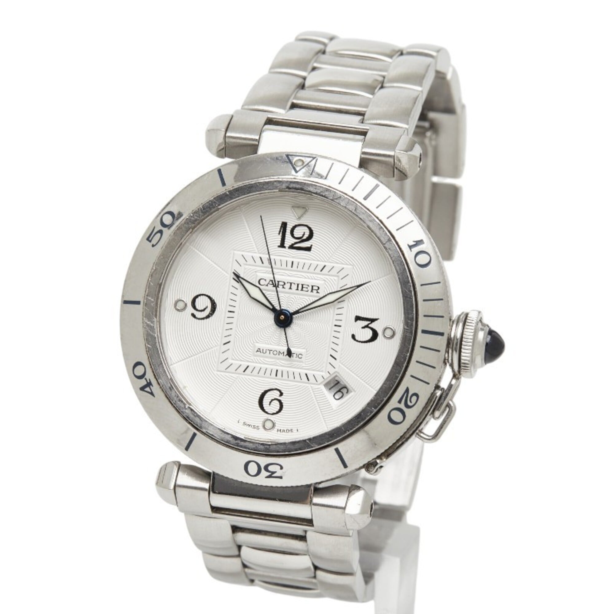 Cartier Pasha de Pronger W31040H3 White Dial 38mm Watch