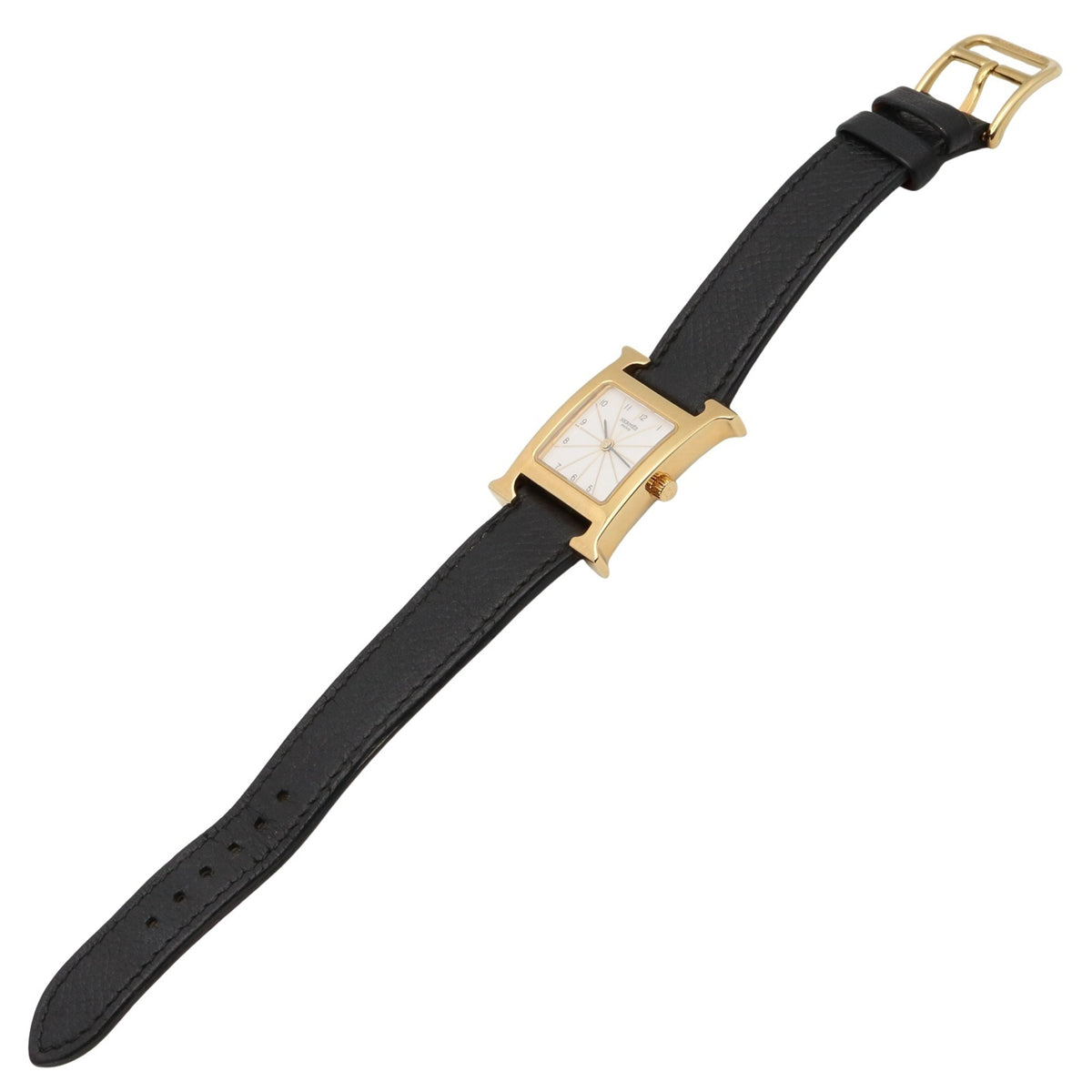 Hermes H- HH1.201 Horloge met witte wijzerplaat, 21 mm