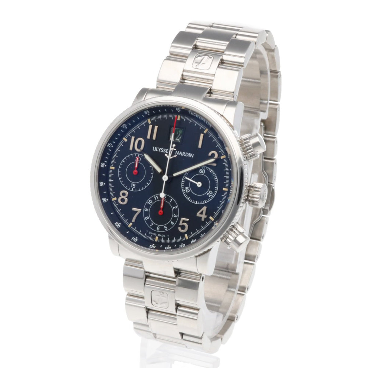 Ulysse Nardin Marine Chronograph 363-22 Schwarz Zifferblatt 38 mm Uhr