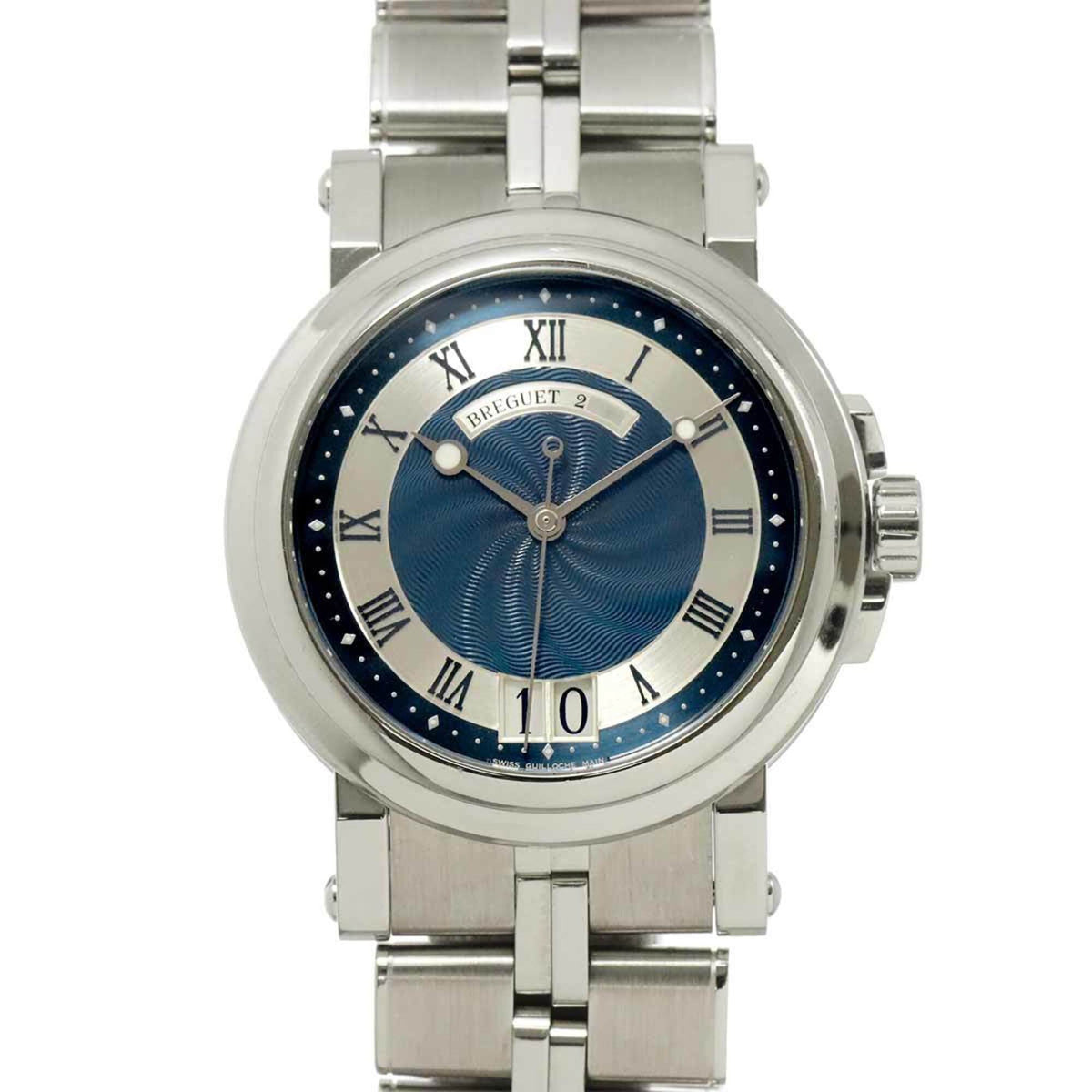 Breguet Marine II Large Datum 5817ST mit blauem Zifferblatt 40mm Uhr