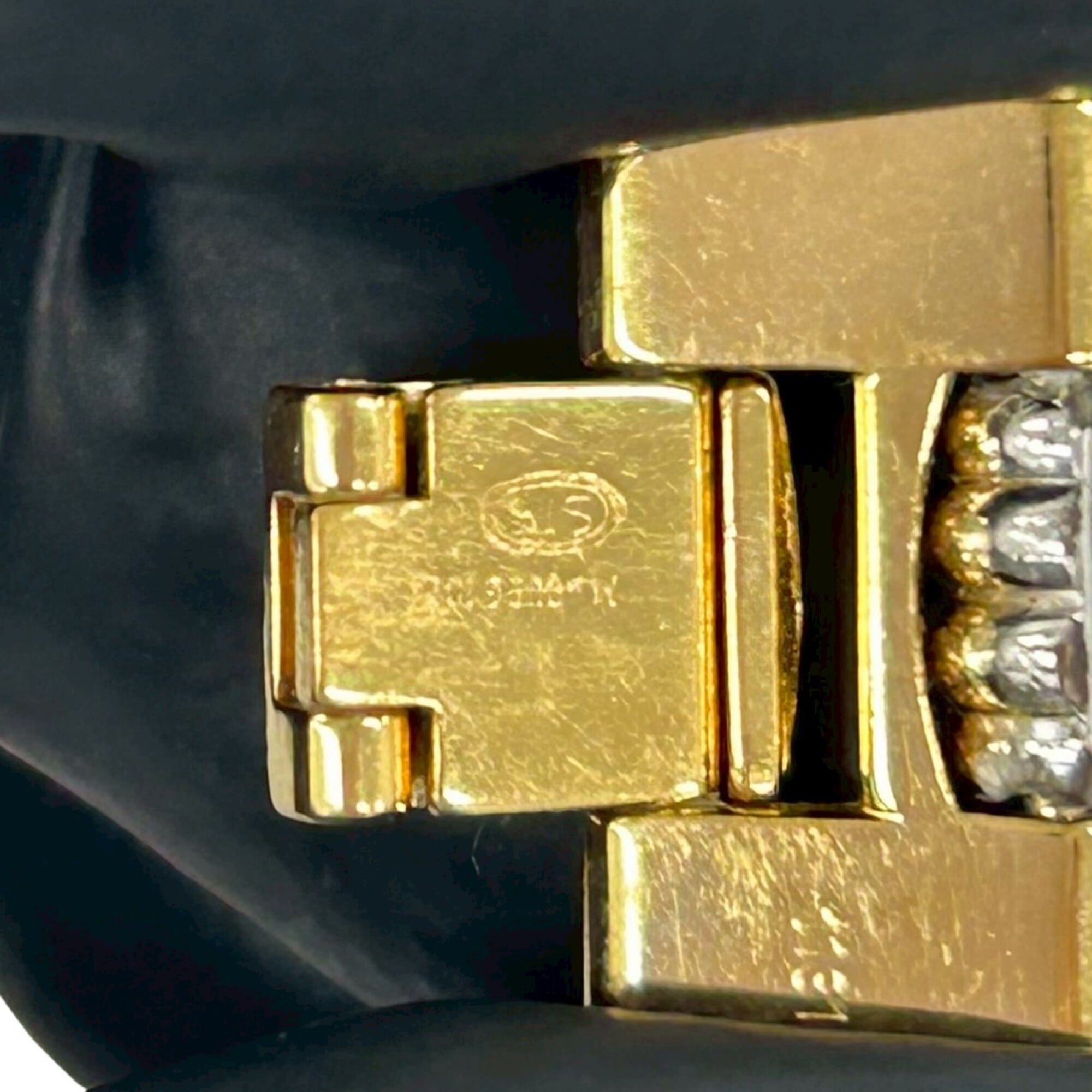 Christian Dior Vintage Octagon Stainless Steel Quartz Wrist Gold 31990