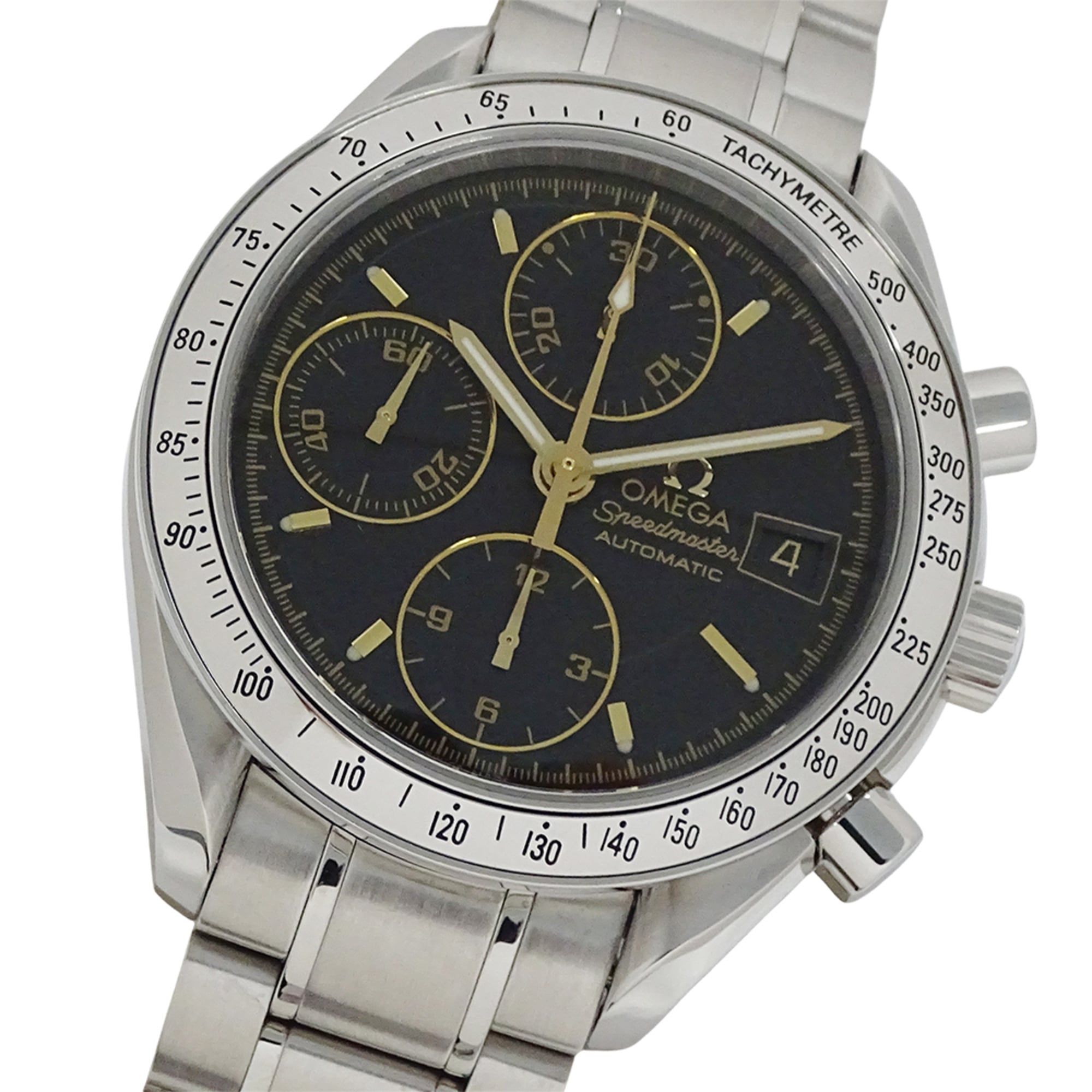 Omega Speedmaster Date 3513.54 Men's Watch, Brand Name, Chronograph, Automatic, Stainless Steel (SS), Silver, Black