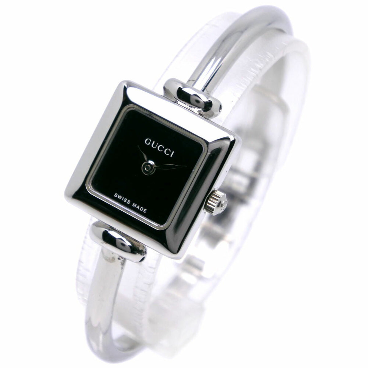 Gucci GUCCI Watch 1900L Stainless Steel Quartz Analog Display Black Dial Women's