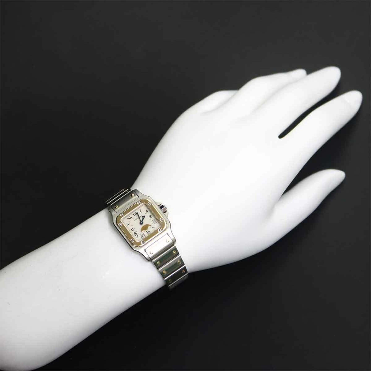 Cartier Santos Galbee SM Mondphase W20008C4 Silber Zifferblatt 24 mm Uhr