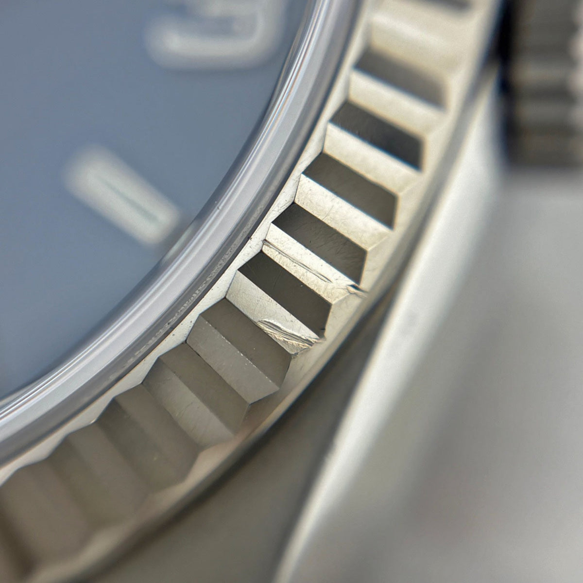 Rolex Oyster Perpetual 116034, blaues Zifferblatt, 36 mm Uhr