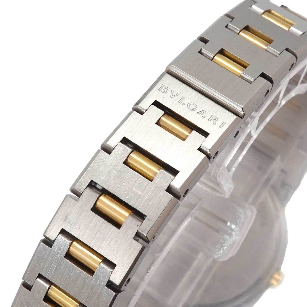 Bvlgari BB26SG horloge met zwarte wijzerplaat, 20 mm