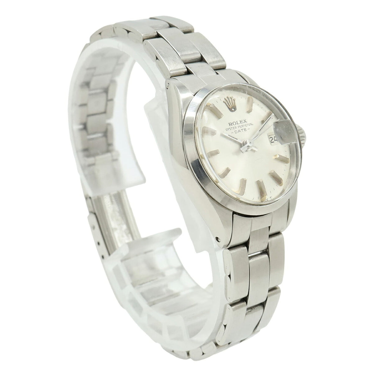 Rolex Oyster Perpetual Date 6516 Silver Dial 24mm Watch