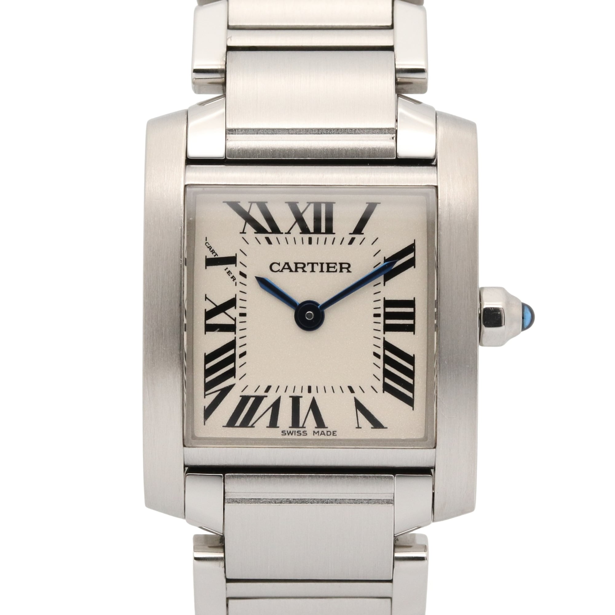 Cartier Tank Française SM W51008Q3 Silver Dial 20mm Watch
