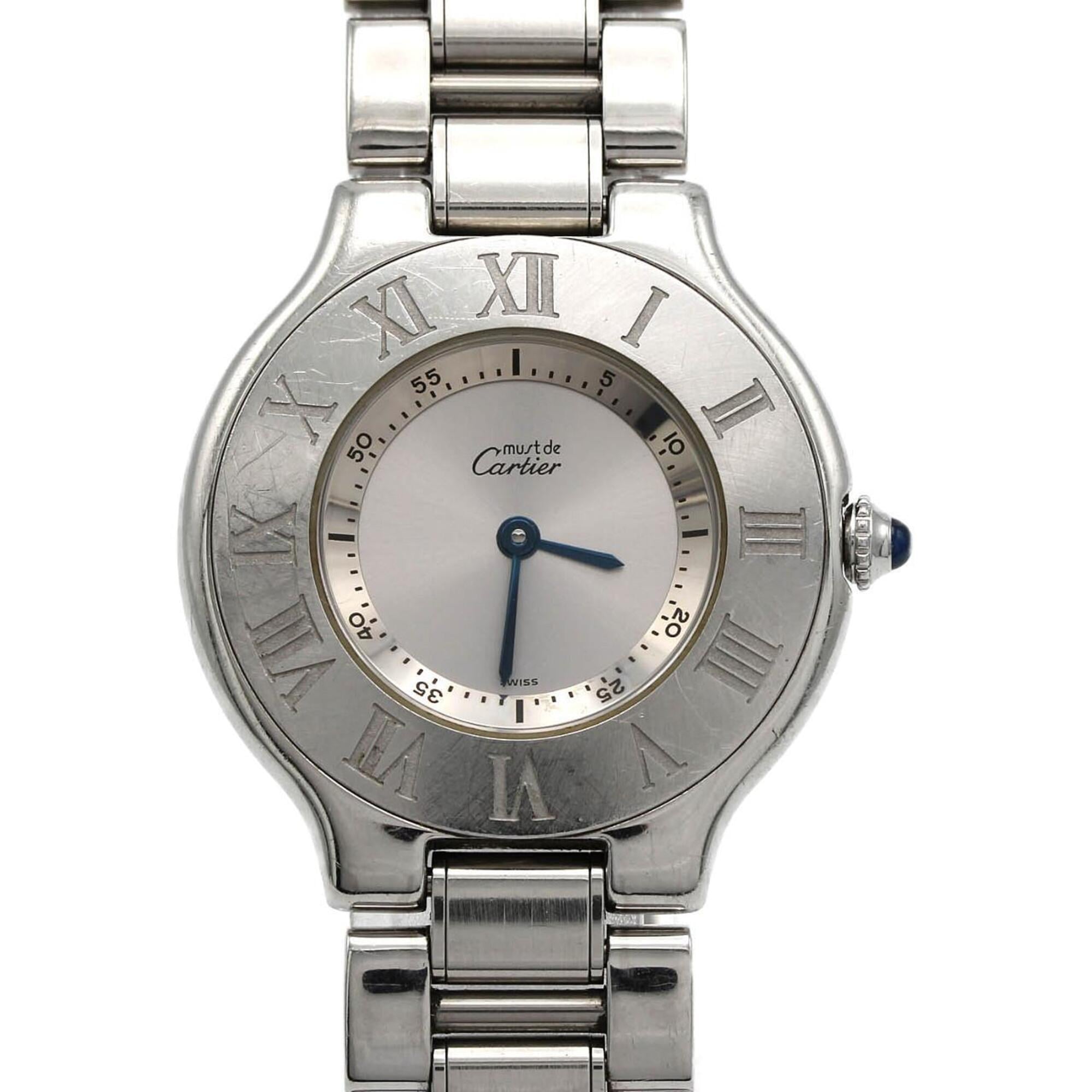 Cartier Must 21LM W10110T2 Silber Zifferblatt 31 mm Uhr