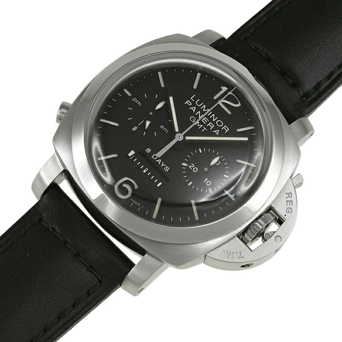 Panerai Luminor Chrono Monopulsante 8 Tage GMT PAM00275 Schwarz Zifferblatt 44 mm Uhr