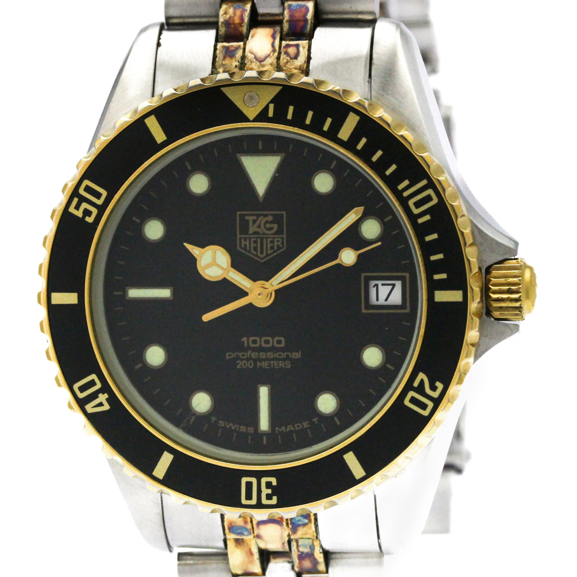 TAG HEUER 1000 Professional Gold Plated Steel Watch 980.020