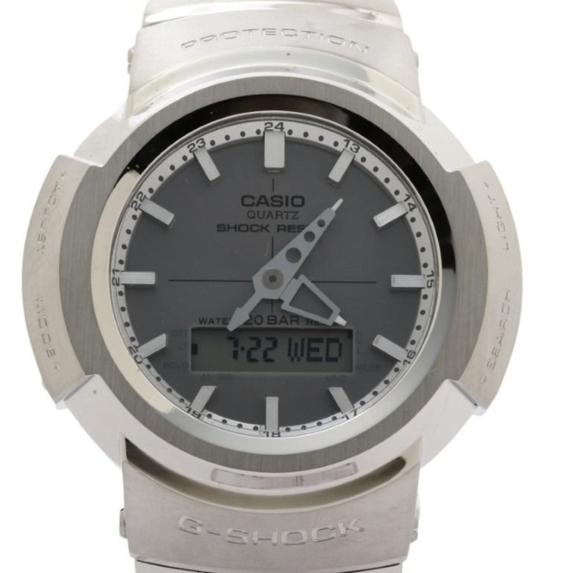 Montre Casio G-SHOCK FULL METAL série AW-500, modèle AWM-500D-1A8JF, cadran gris, 44 mm