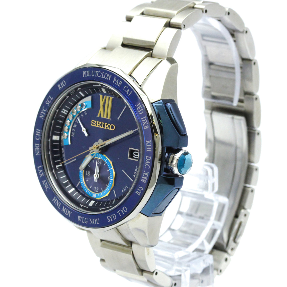 Seiko Brightz SAGA155(8B54-0BA0) Blue Dial 43mm Watch
