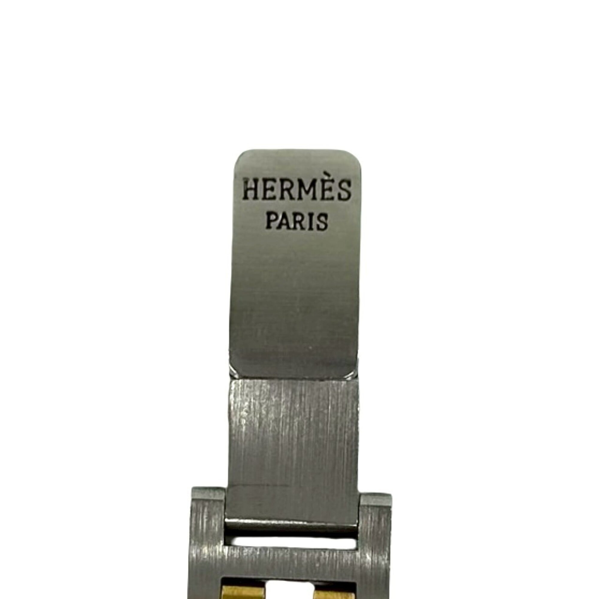 HERMES Vintage Clipper Stainless Steel GP Quartz Wristwatch, Silver/Gold, 29221