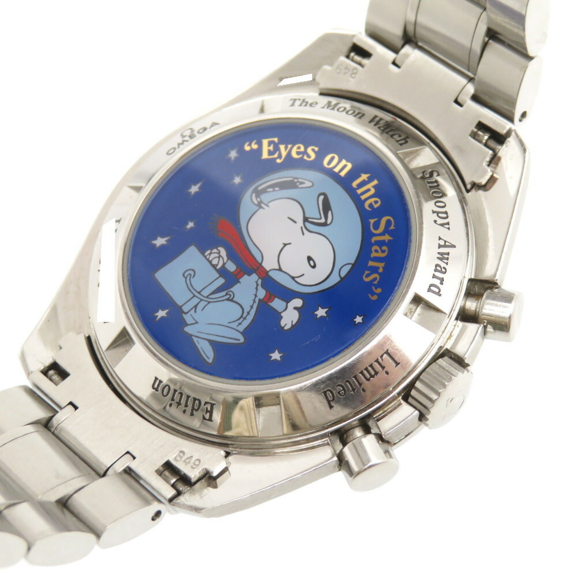 OMEGA Speedmaster Snoopy Award, weltweit auf 5.441 Exemplare limitiert, Uhr mit HandaufzugSchwarz Zifferblatt, 1144-12OMEGA, Herrenuhr