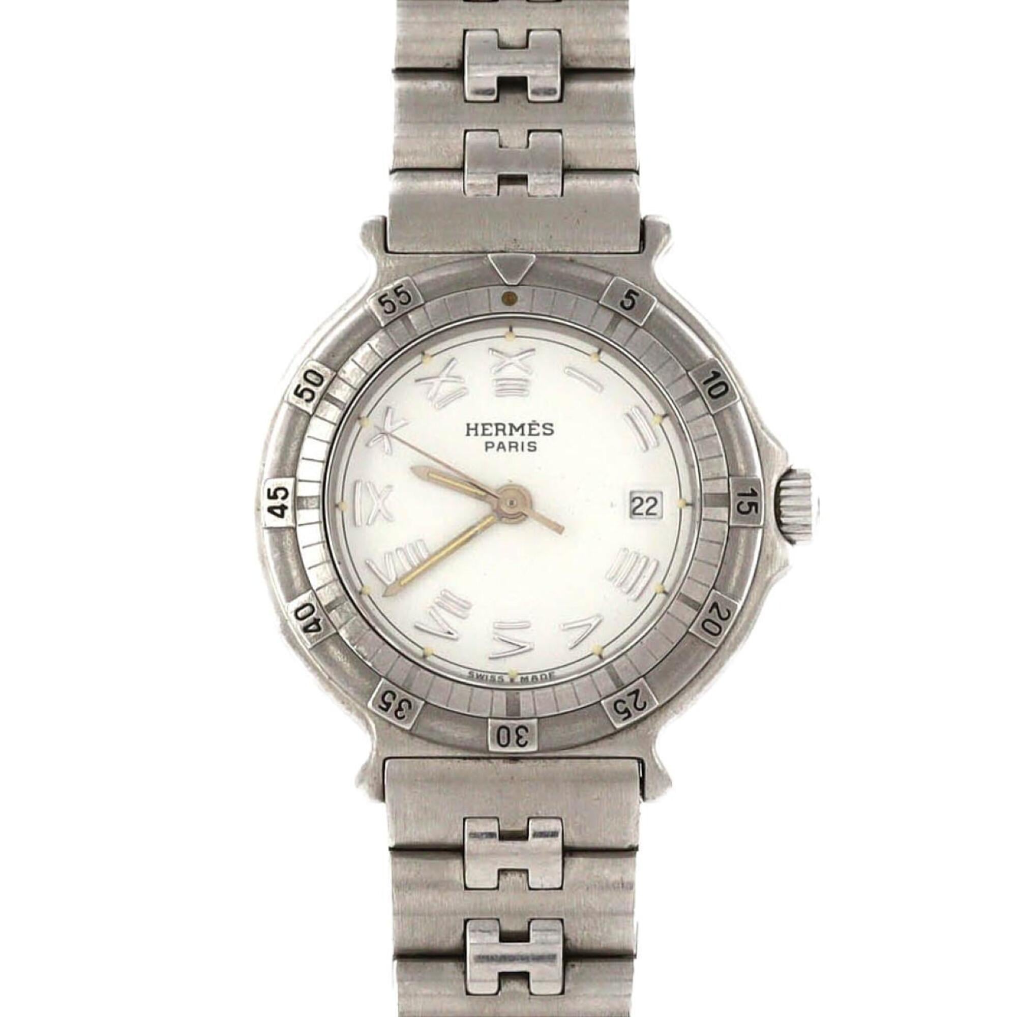 Hermes Captain Nemo NE2.510 horloge met witte wijzerplaat, 27 mm