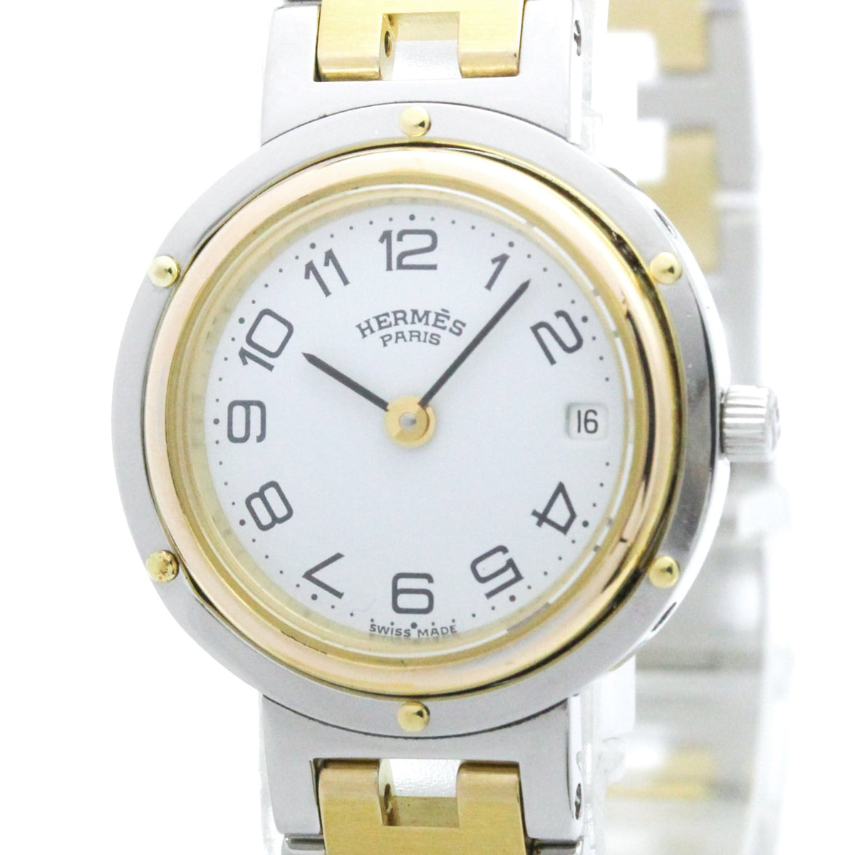 Hermes Clipper White Dial 26mm Watch