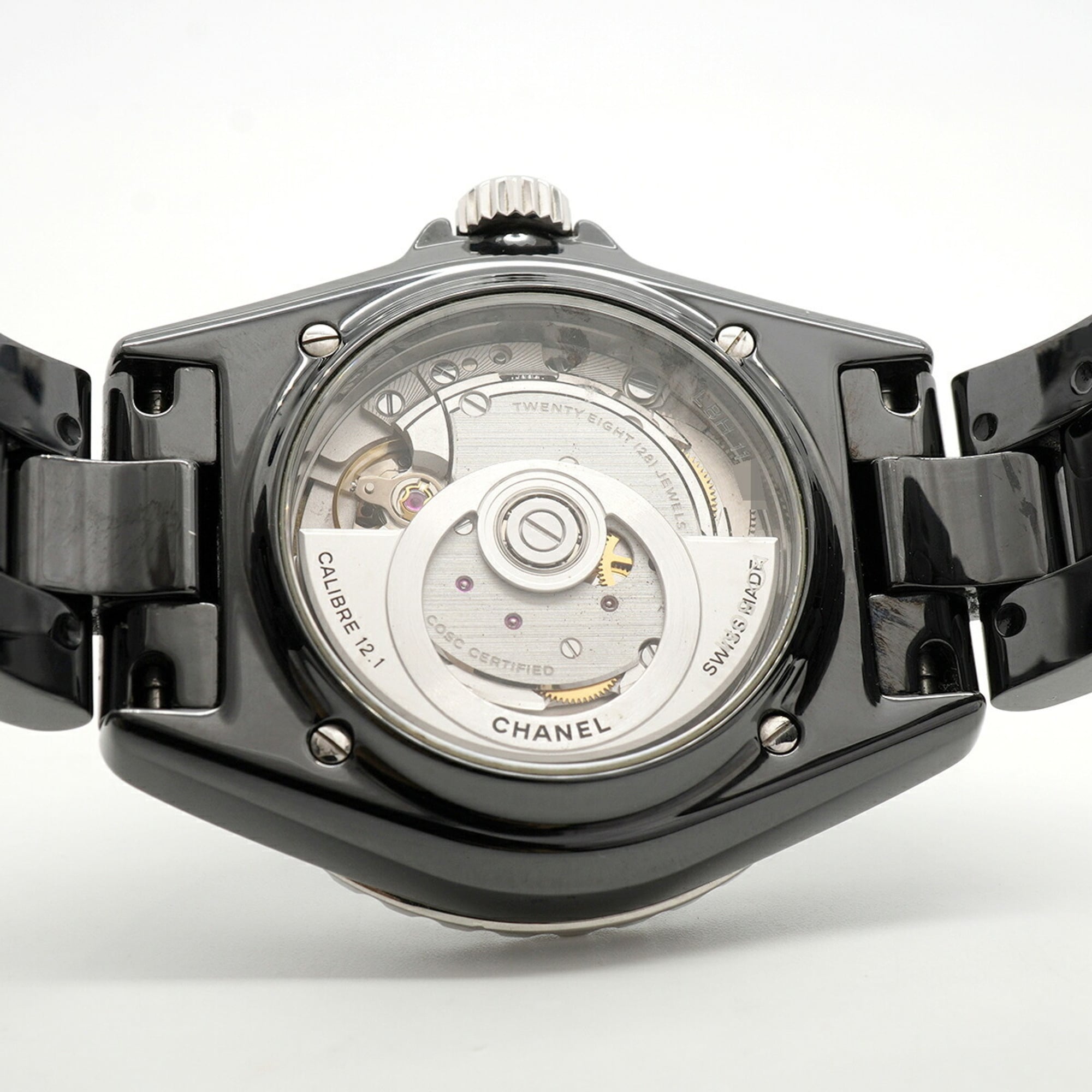 Montre Chanel J12 Calibre 12.1, lunette sertie de diamants, référence H6526 Noir, cadran 39mm