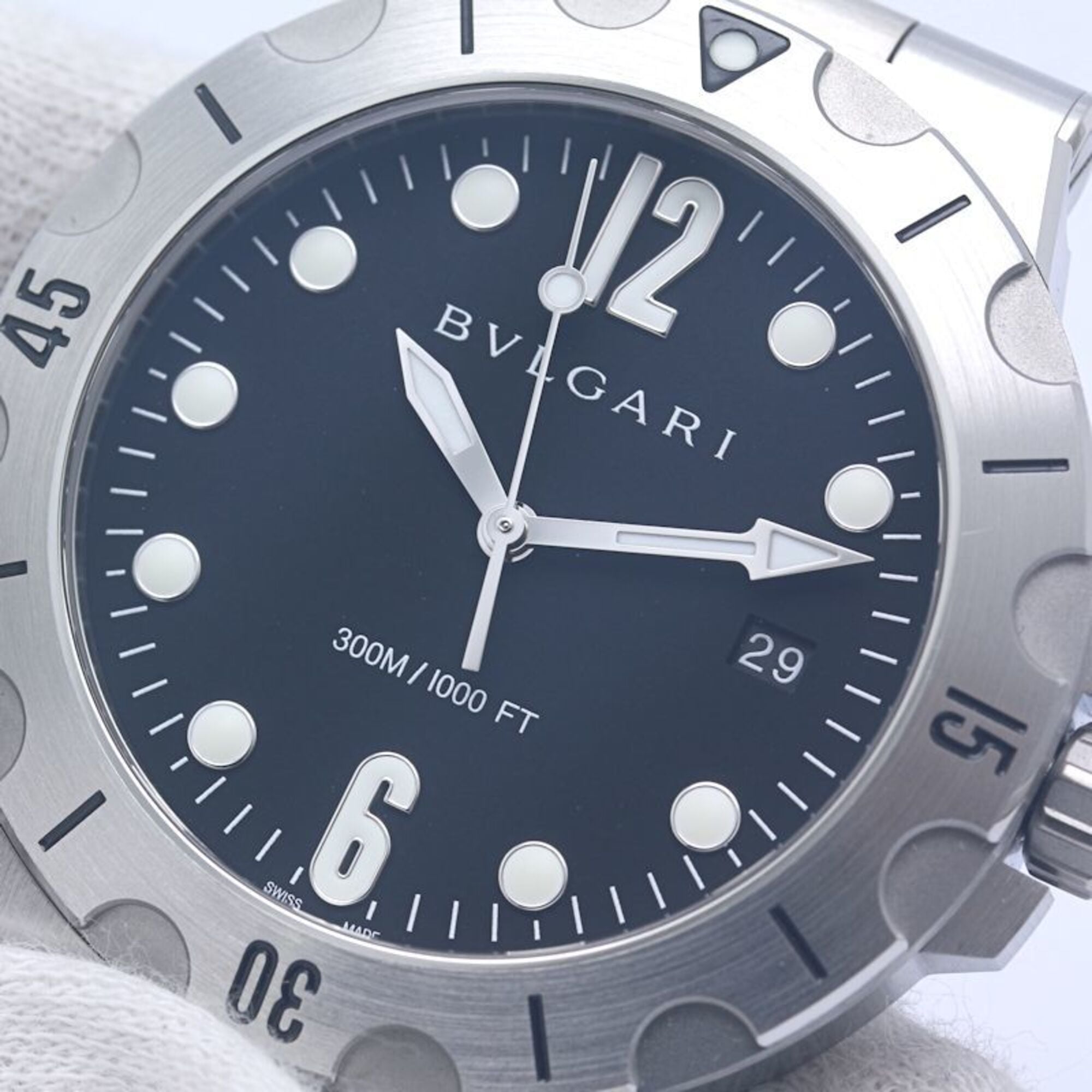 Montre Pour Hommes BVLGARI Diagono Scuba DP41BSSSD DP41SSD en acier inoxydable 40379