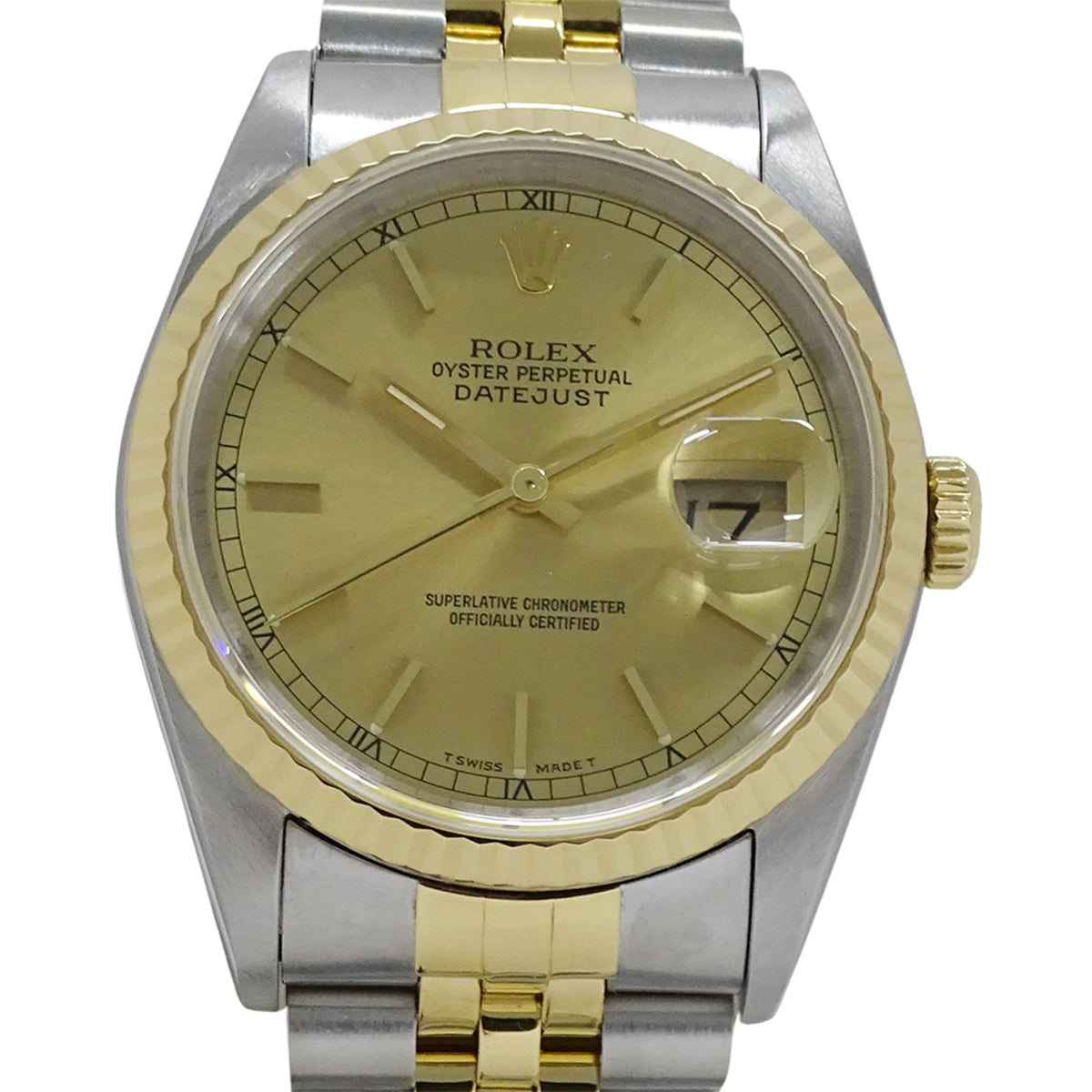 Rolex Datejust 16233 X Gold Dial 35mm Watch