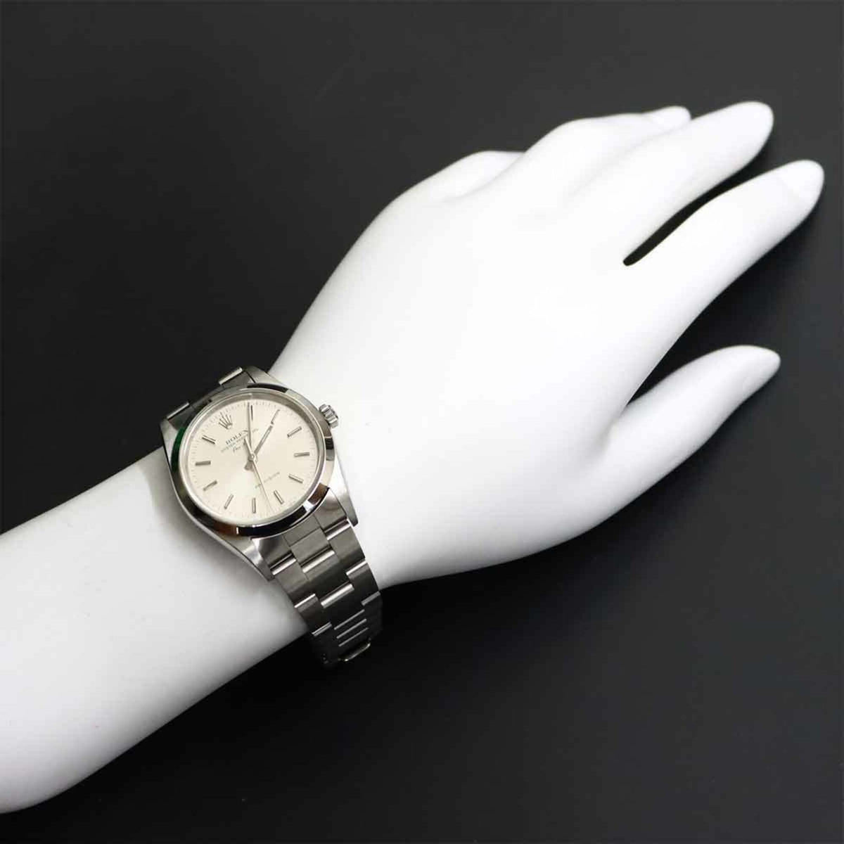 Montre Rolex Air-King 14 000, cadran argenté, 34 mm