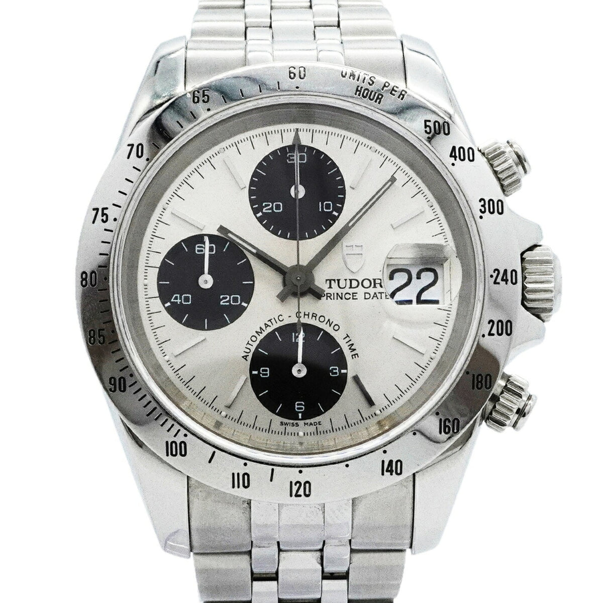 Tudor Prince Datum Chronotime 79280P Silber Zifferblatt 39mm Uhr