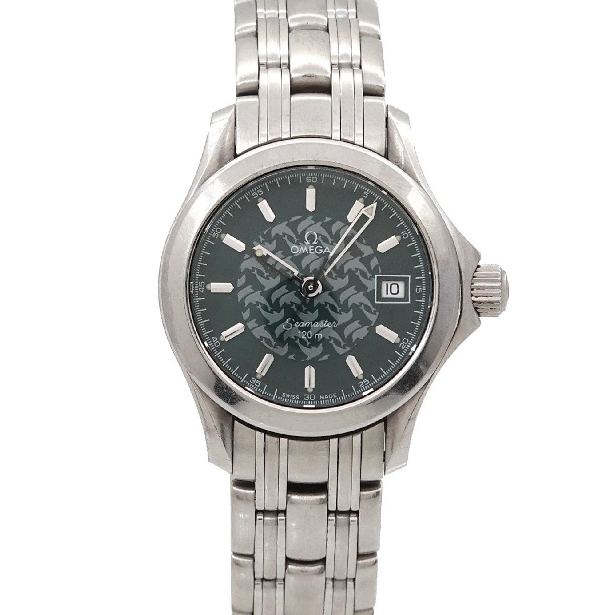 Omega Seamaster 120 Jack Mayol 1998 Limited Edition of 2500 Pieces 2586 70 Ladies' Watch Date Green Quartz