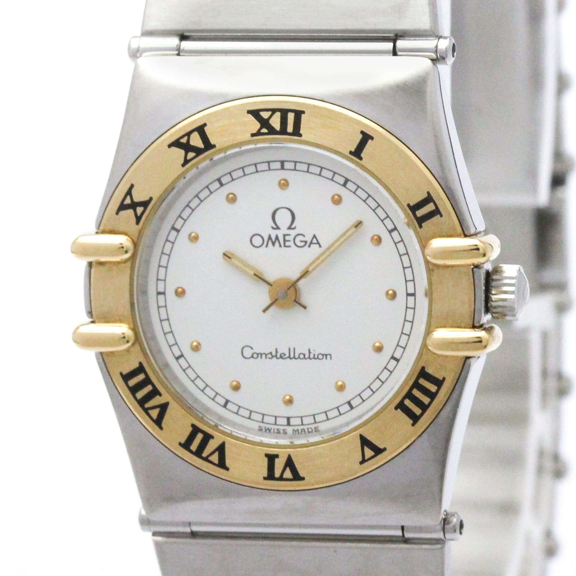 OMEGA Constellation 18K Gold Steel Ladies Watch 795.1080 Polished