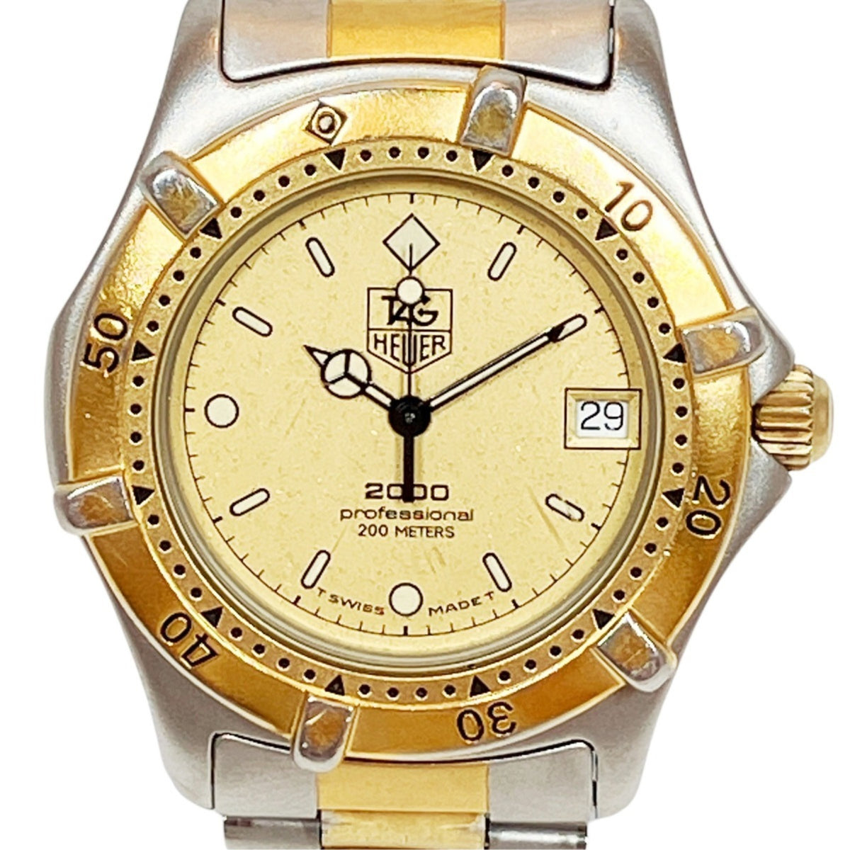 Montre TAG Heuer Professional 2000 964015, cadran doré, 33 mm