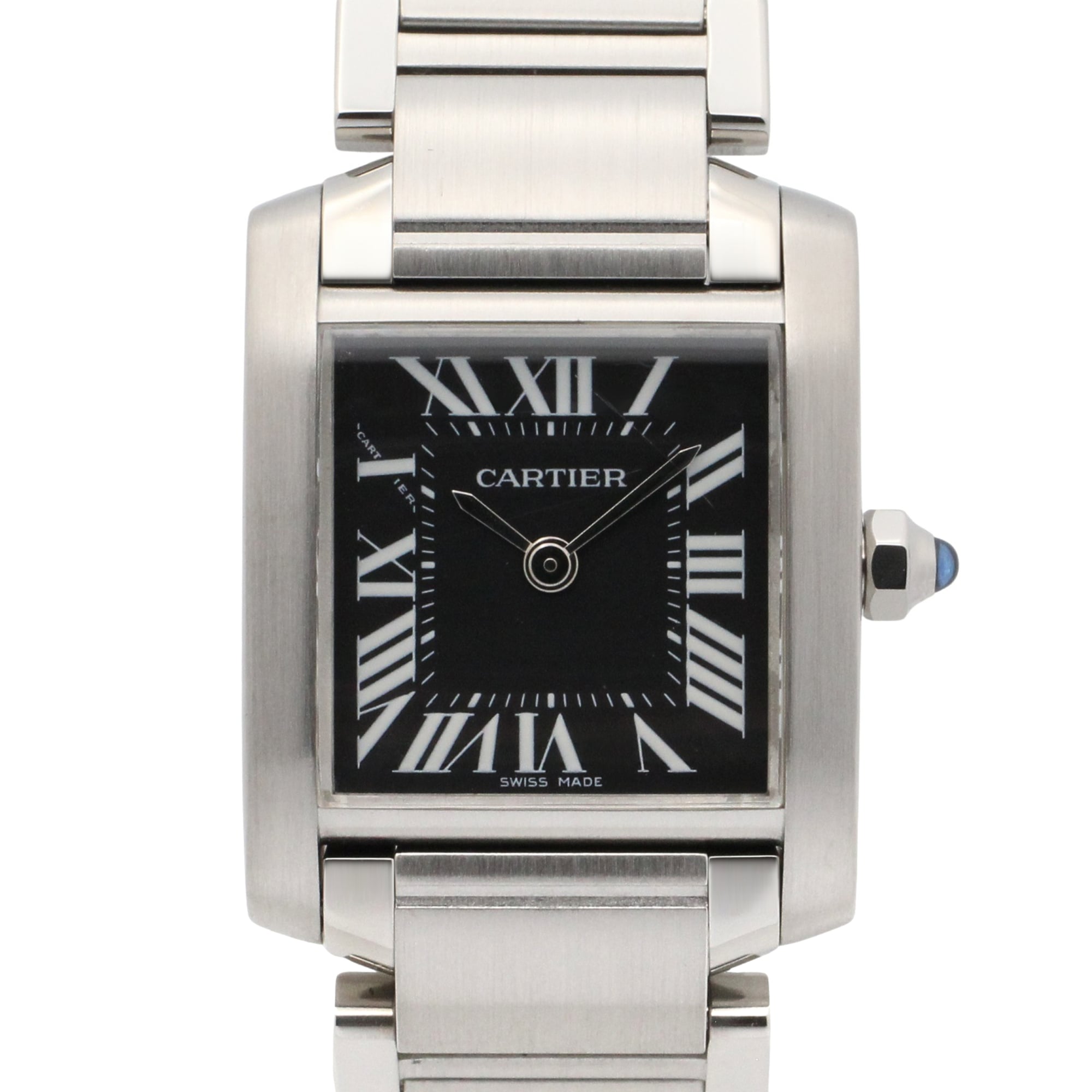 Cartier Tank W51026Q3 Black Dial 20mm Watch