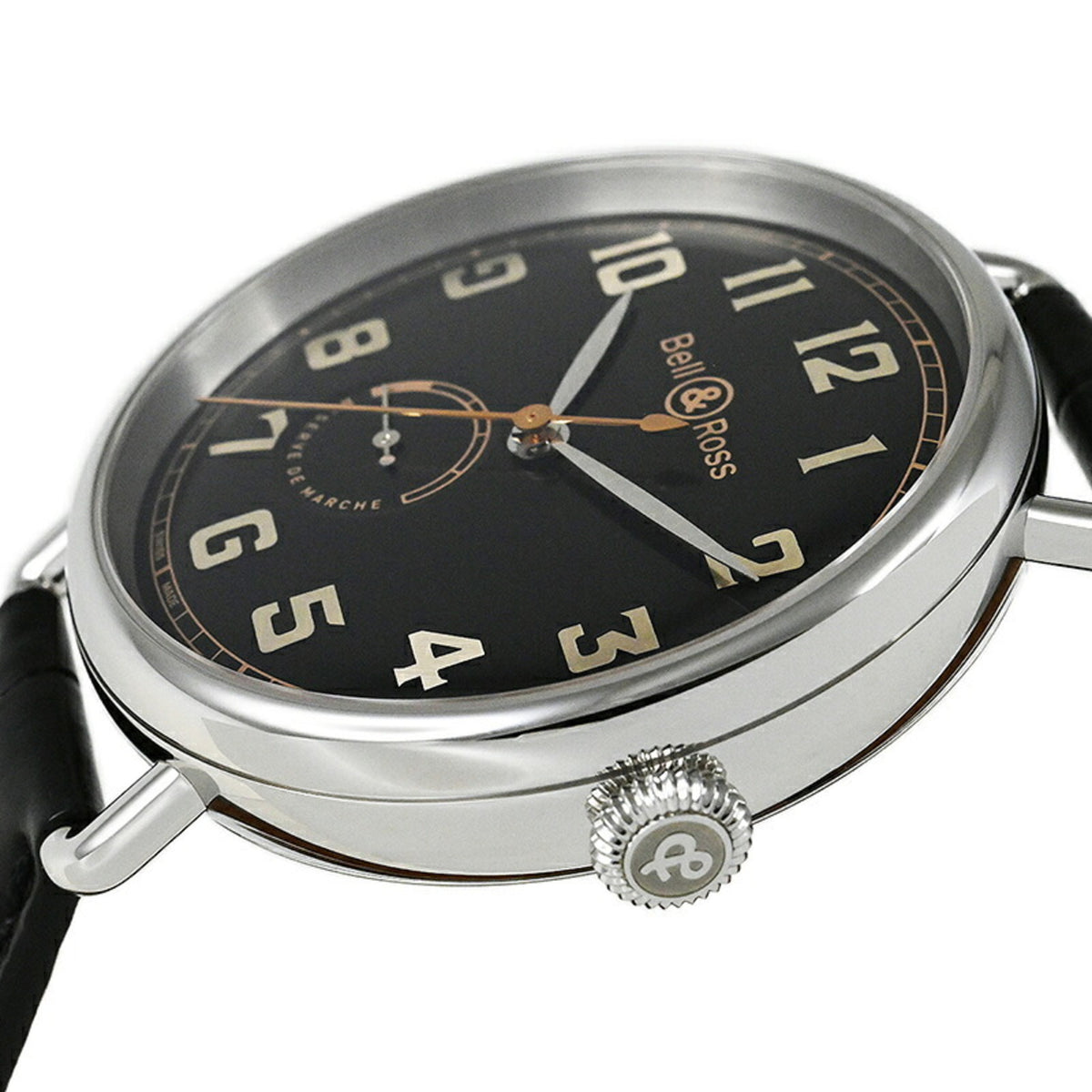 Bell & Ross BR WW1 Heritage Power Reserve BRWW197-HER-ST/SCR Black Dial 45mm Watch