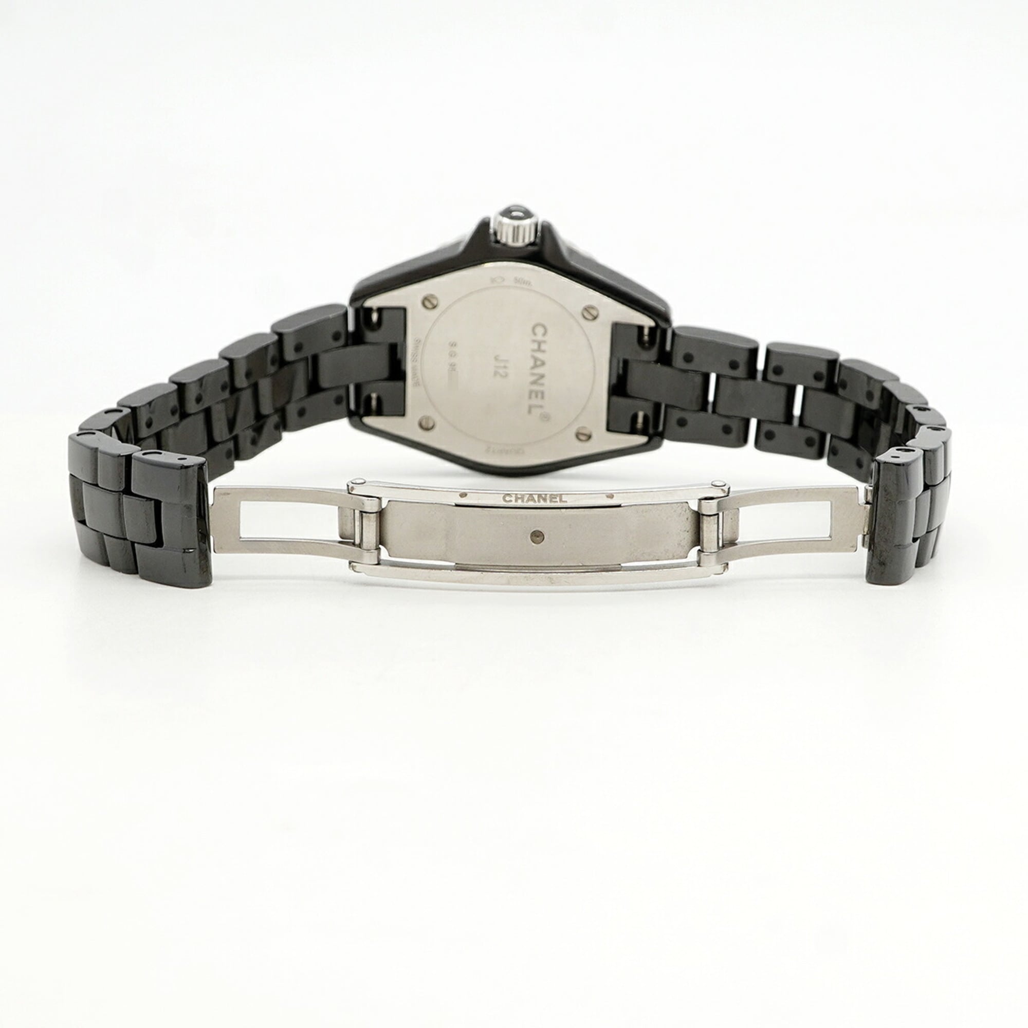 Chanel J12 Diamond H2569 Black Dial Wo