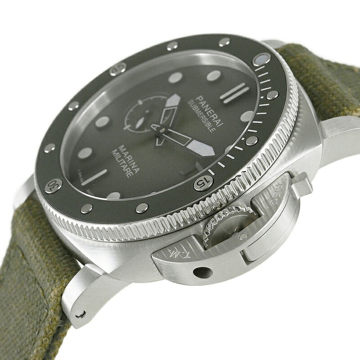 Panerai Submersible Marina Militare PAM01697 Green Dial 44mm Watch