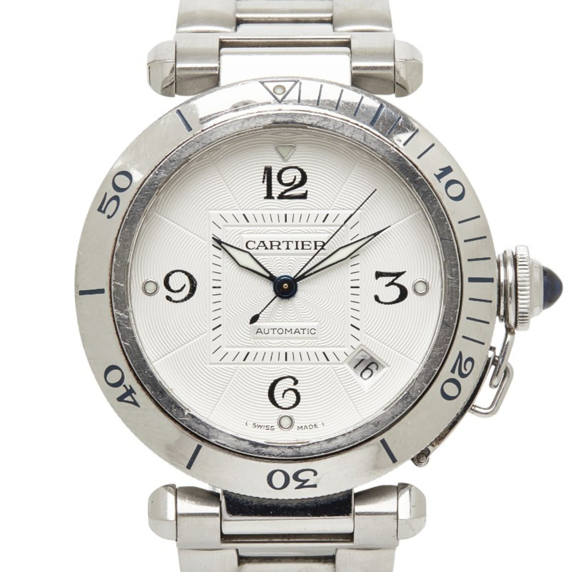 Cartier Pasha de Pronger W31040H3 White Dial 38mm Watch