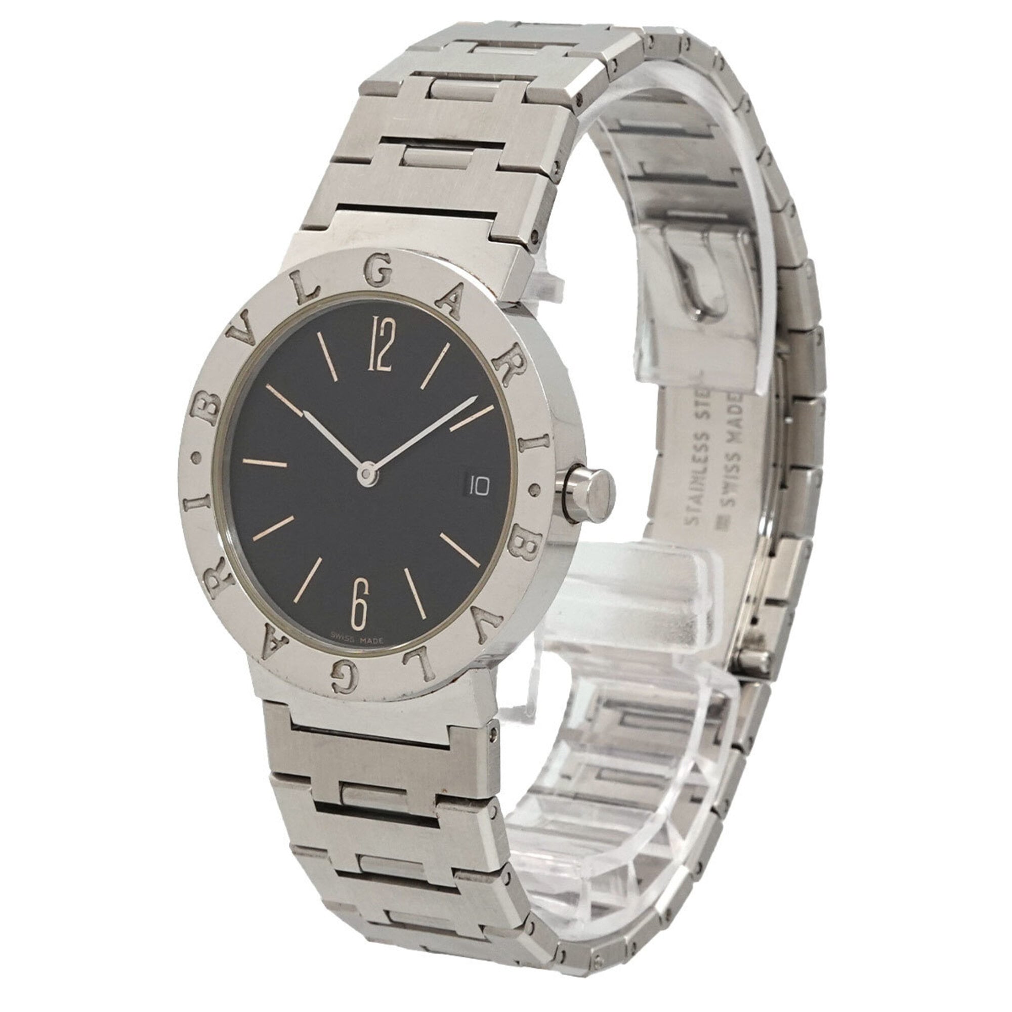 BVLGARI BB33SS Boys' Watch Date Black Quartz