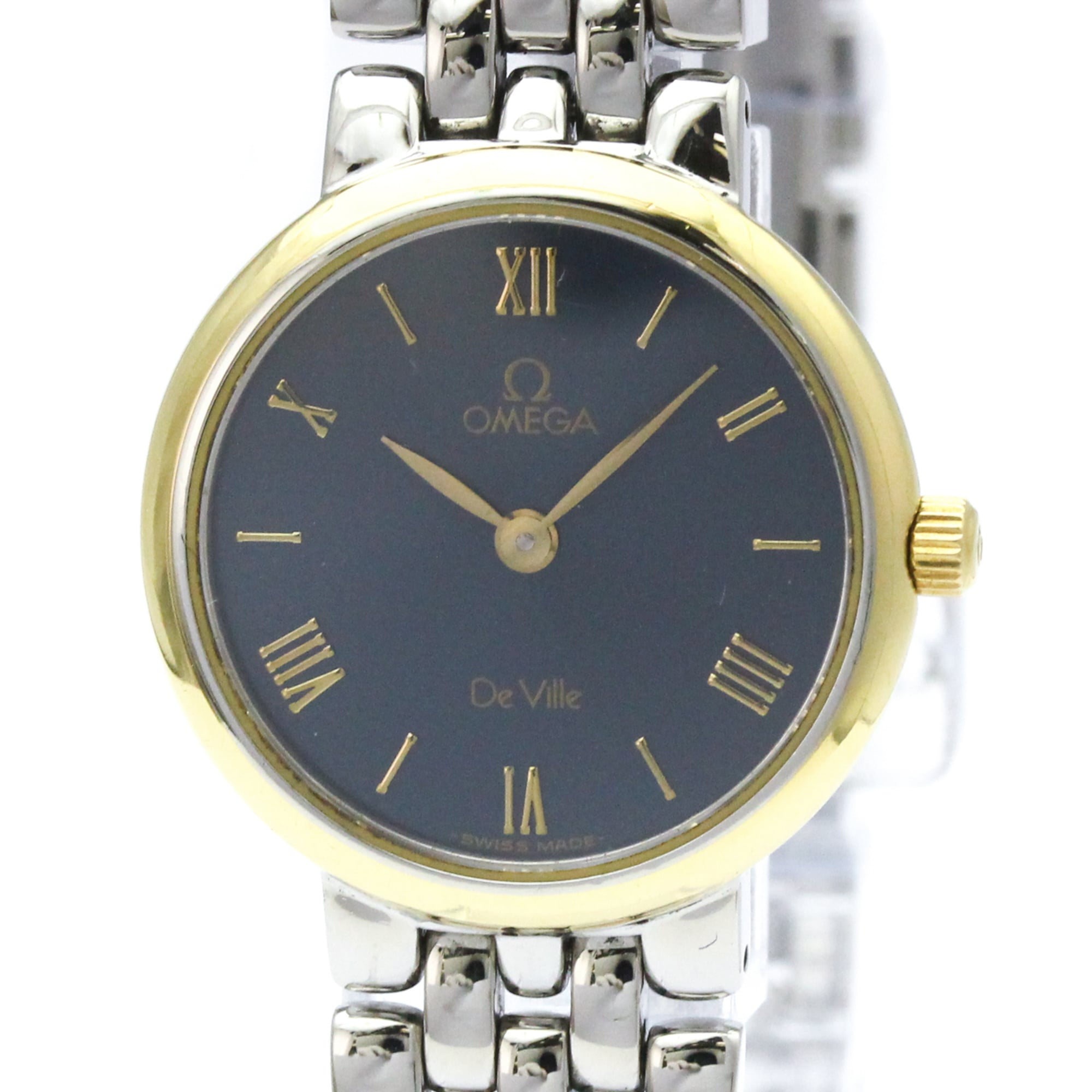 OMEGA De Ville Gold Plated Steel Quartz Ladies Watch 795.1111 Polished
