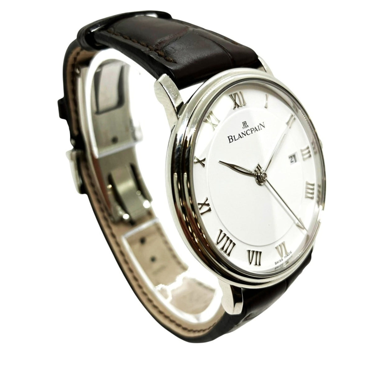 Blancpain Villeret Ultra-Slim 6651-1127-55B Weiß Zifferblatt 40mm Uhr