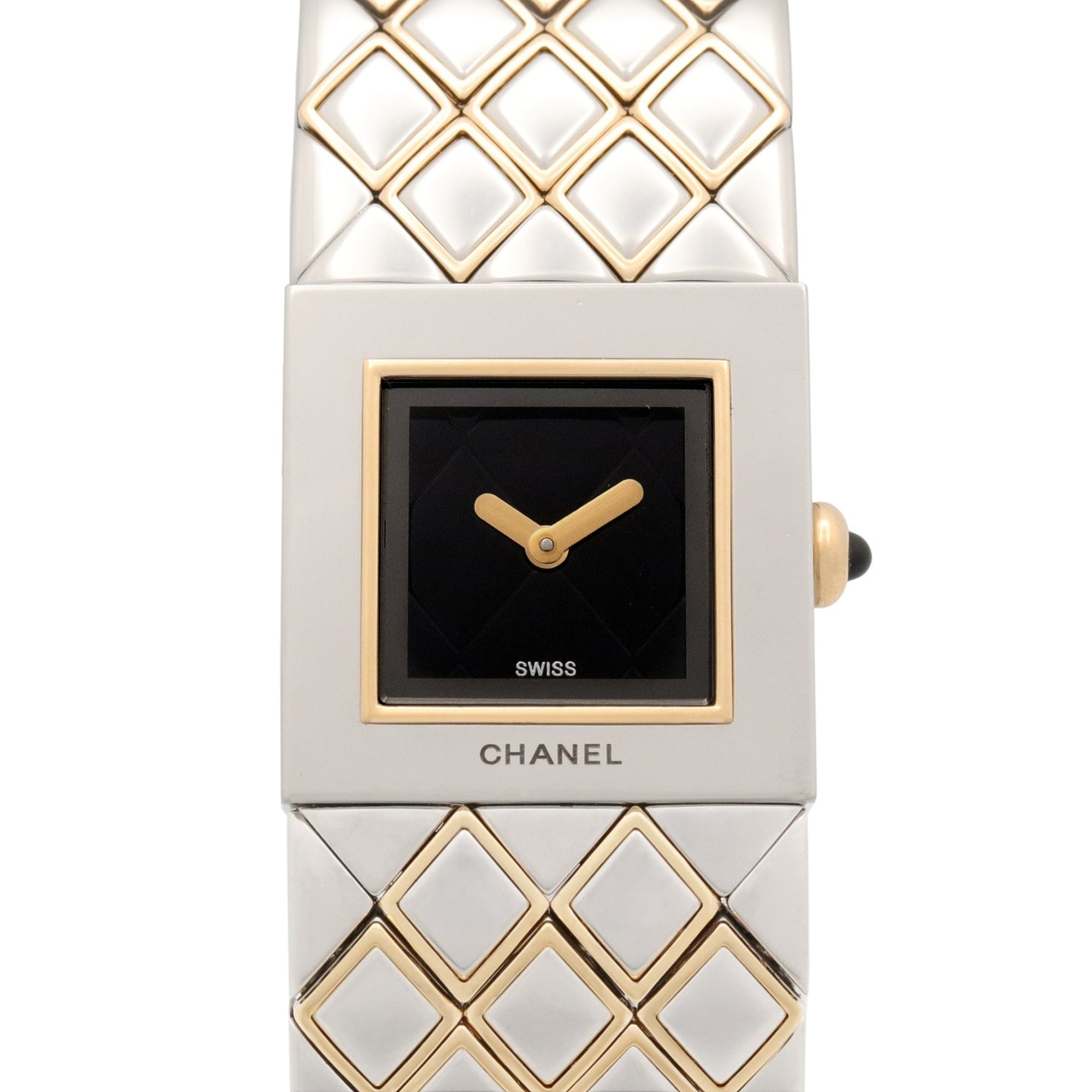 Chanel Matelasse H0475 Black Dial Stainless steel, yellow gold 19mm Watch
