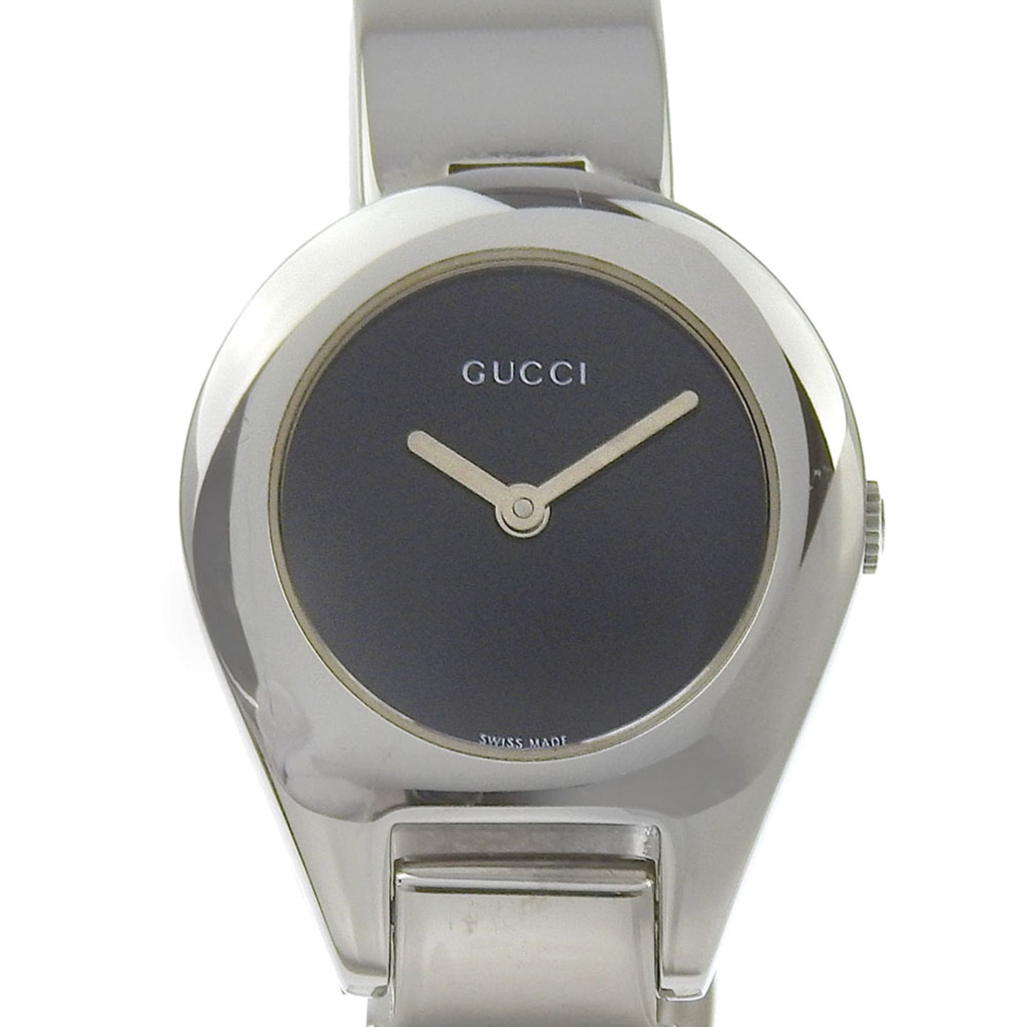 Gucci GUCCI Watch 6700L Stainless Steel Quartz Analog Display Black Dial Women's