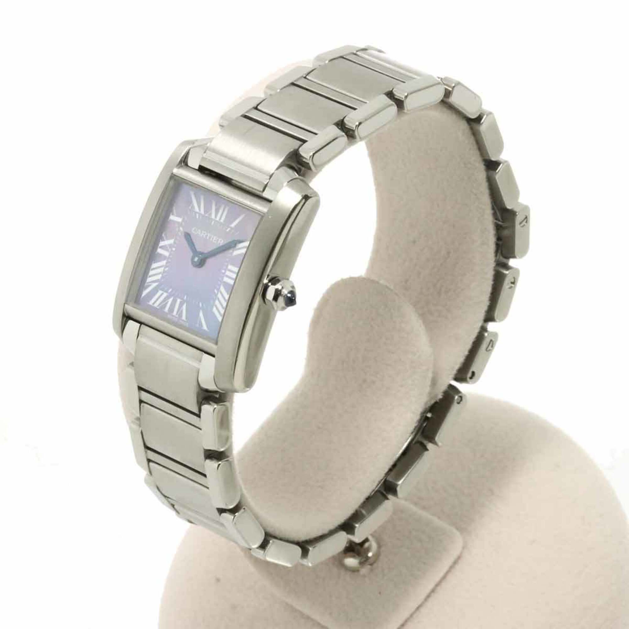 Cartier Tank Francaise SM W51034Q3 Women's Watch, Blue Shell, Quartz Watch